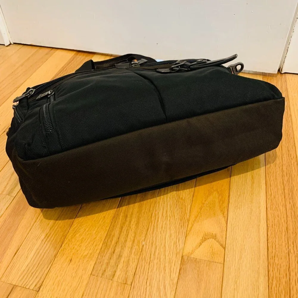 $525 TUMI Alpha Black Ballistic Nylon Briefcase